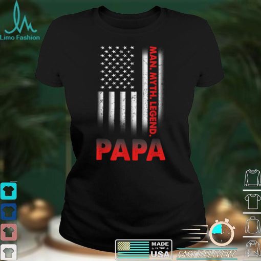 Papa Man Myth _ Legend T Shirt Vintage For Mens Dad Father T Shirt
