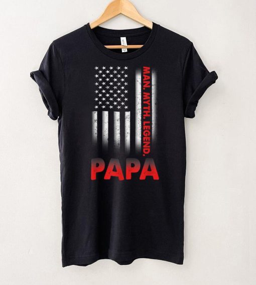 Papa Man Myth _ Legend T Shirt Vintage For Mens Dad Father T Shirt