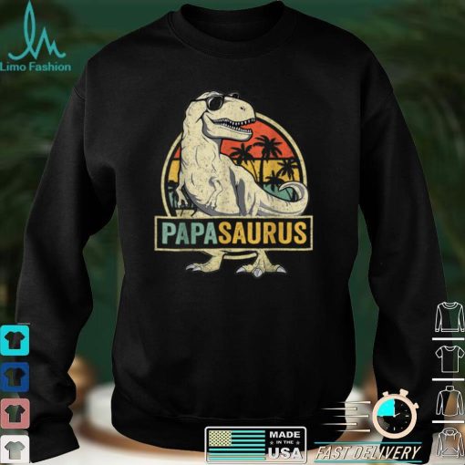 Papasaurus T Rex Dinosaur Papa Saurus Family Matching T Shirt sweater shirt