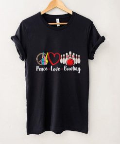Peace Love Bowling Sublimation T Shirt