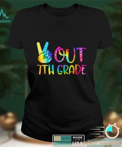 Peace Out 7th Grade Happy Last Day Of School Tie Dye Student T Shirt sweater shirt