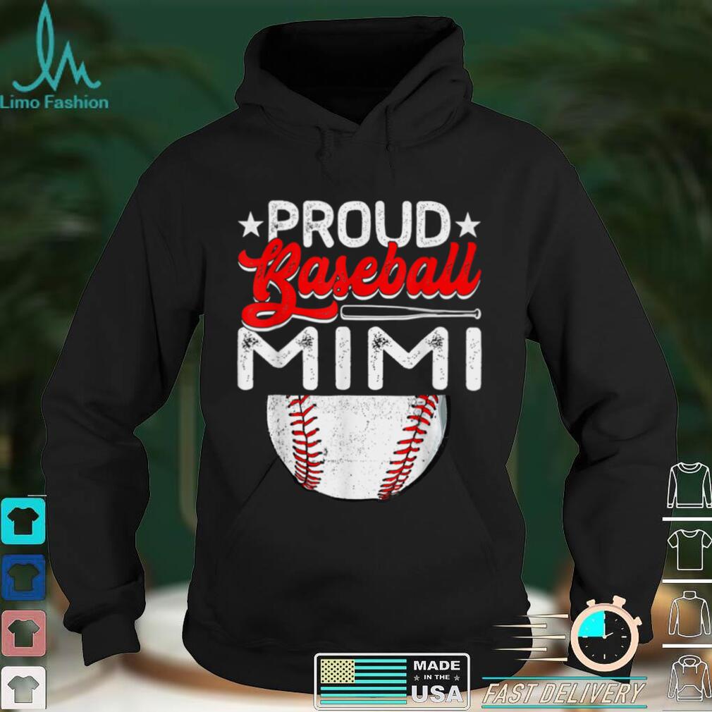 Proud Baseball Mimi Mother's Day Sport Lover Mama Mom T Shirt tee