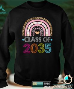 Rainbow Class Of 2035 Kindergarten Grow With Me Graduation T Shirt