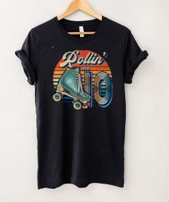 Rollin’ into 10 Roller Skating Rink 10th Birthday Party Girl T Shirt