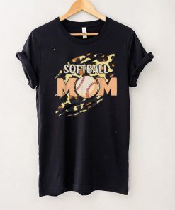 Softball Mom Leopard Baseball Sports Lovers Mother’s Day T Shirt