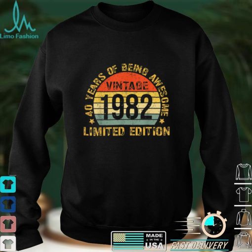 Turning 40 Birthday Decorations Men 40th BDay 1982 Birthday T Shirts sweater shirt