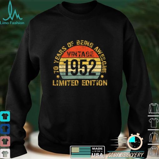 Turning 70 Birthday Decorations Men 70th BDay 1952 Birthday T Shirt sweater shirt