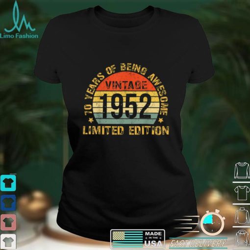 Turning 70 Birthday Decorations Men 70th BDay 1952 Birthday T Shirt sweater shirt