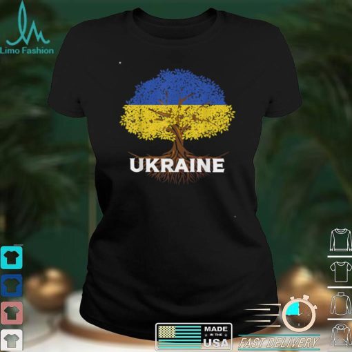 Ukraine Flag Shirt Vintage Tree Graphic Ukrainian Roots T Shirt