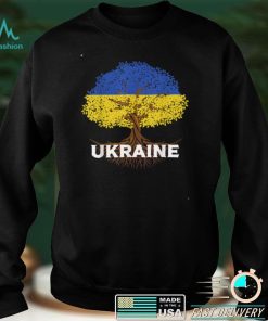 Ukraine Flag Shirt Vintage Tree Graphic Ukrainian Roots T Shirt