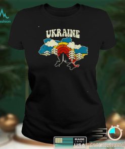 Ukraine Vintage Ukrainian Country Rainbow Retro 70s Map T Shirt