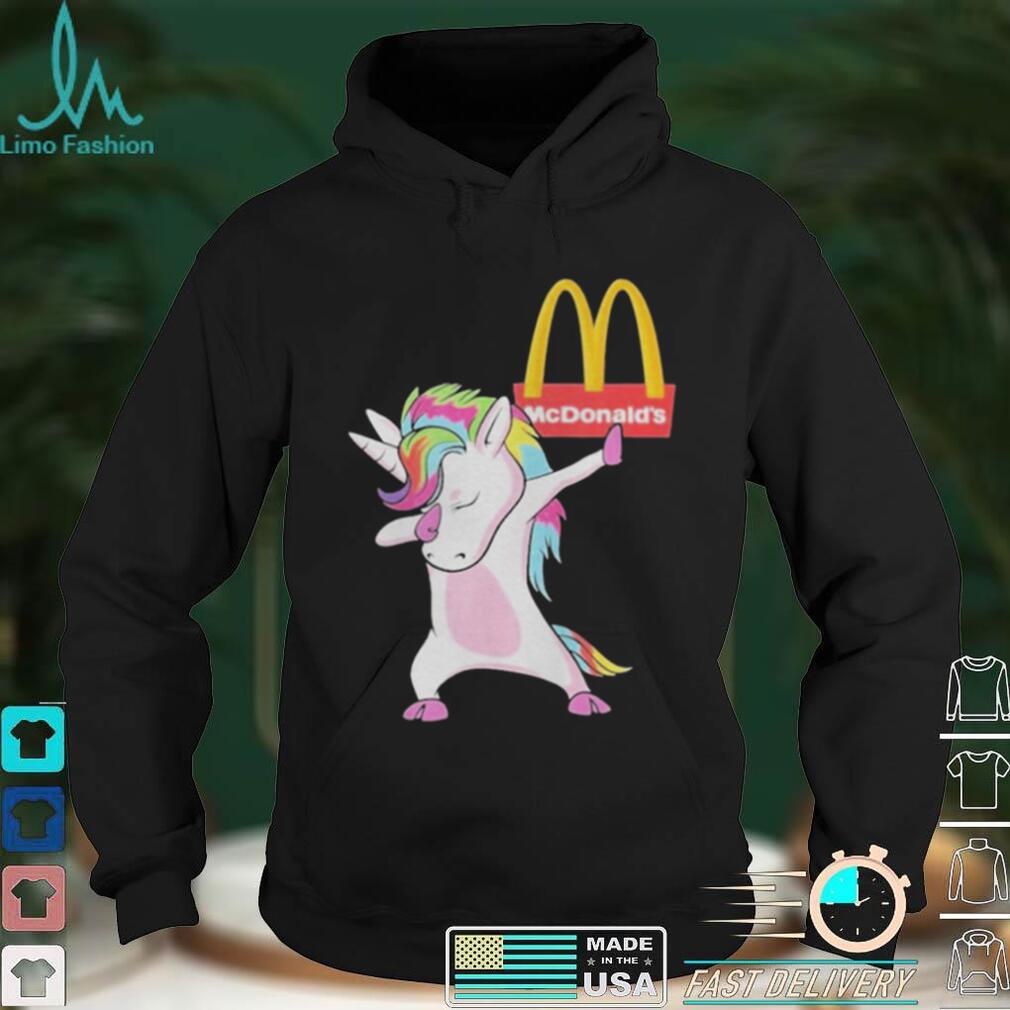 Unicorn mc donalds logo shirt