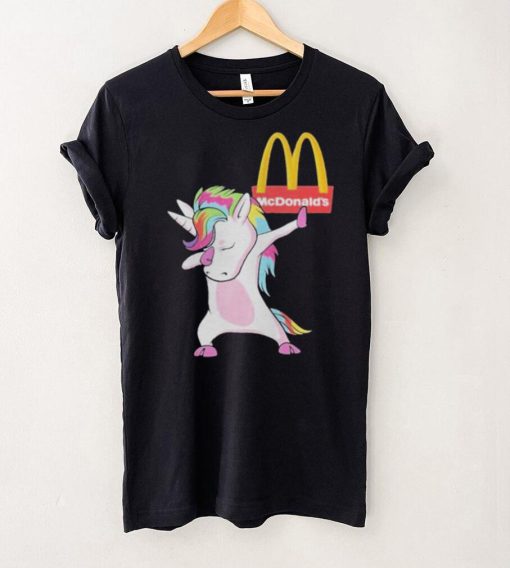 Unicorn mc donalds logo shirt
