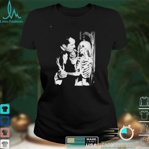 Vincent Price 1963 Smoking Skeleton Horror Classic Film Movie Gothic V1 T Shirt Gift Tee For Men Women Unisex T shirt Zhwak