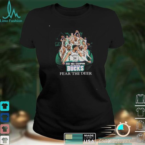 Vintage Fear The Deer Shirt Milwaukee Bucks Nba Basketball Champions 2021 Tshirt