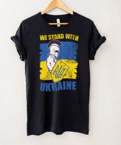 Vintage I Stand With Ukraine Support Ukrainians Warrior Flag Long Sleeve T Shirt