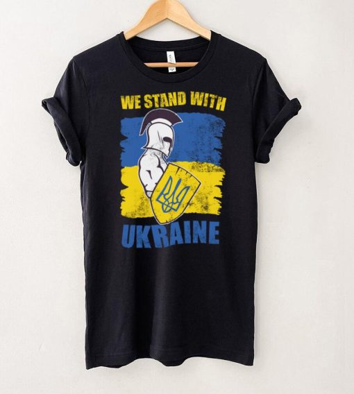 Vintage I Stand With Ukraine Support Ukrainians Warrior Flag Long Sleeve T Shirt