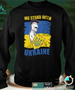 Vintage I Stand With Ukraine Support Ukrainians Warrior Flag Long Sleeve T Shirt