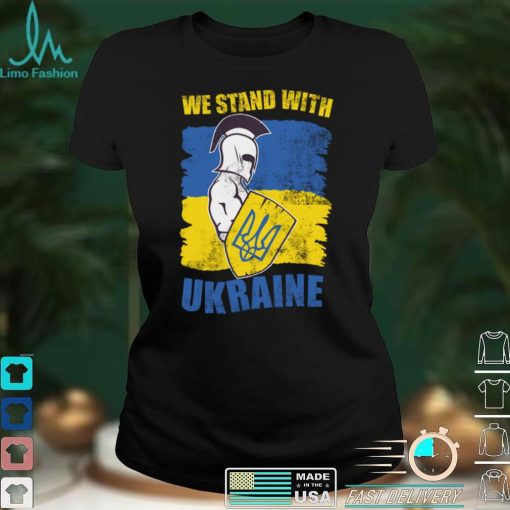 Vintage I Stand With Ukraine Support Ukrainians Warrior Flag Long Sleeve T Shirt