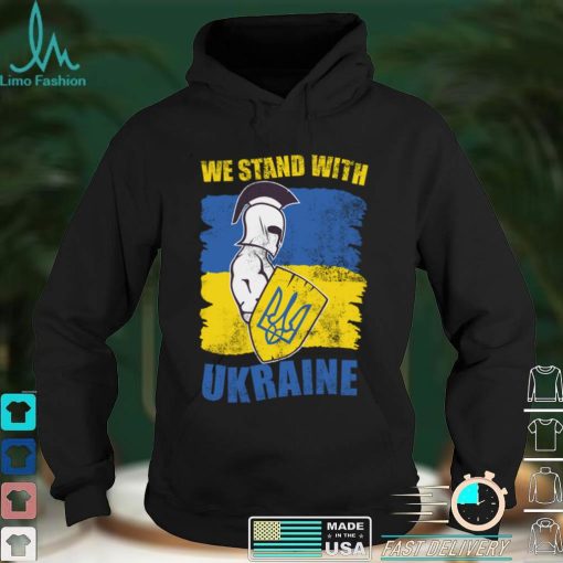 Vintage I Stand With Ukraine Support Ukrainians Warrior Flag Long Sleeve T Shirt