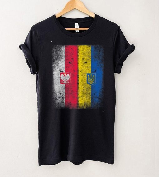 Vintage Poland Ukraine Polish Ukrainian Flag T Shirt