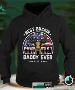 Vintage Retro USA Flag Best Buckin Daddy Ever, Deer Dad T Shirt sweater shirt