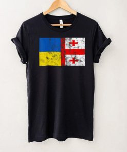 Vintage UKRAINE Ukrainian georgia Flag Friendship T Shirt