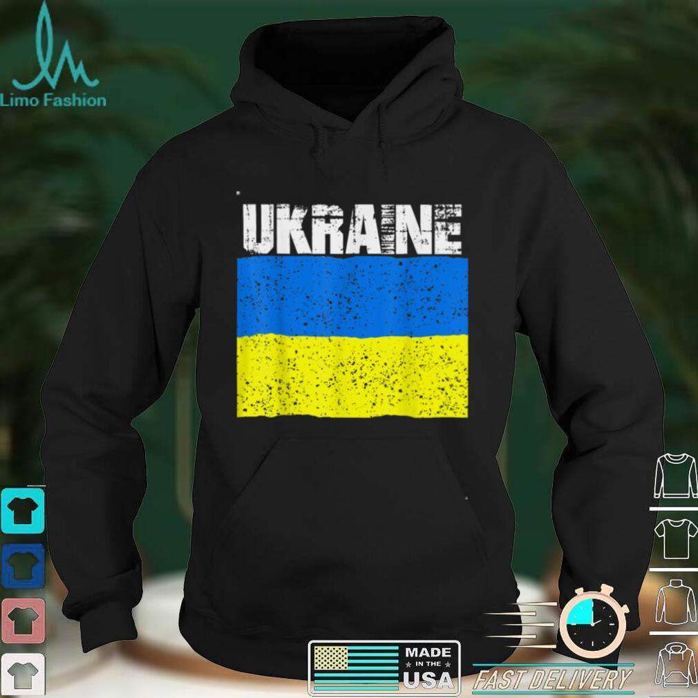 Vintage Ukraine Distressed Ukrainian Flag Stand Pride Gift T Shirt