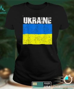 Vintage Ukraine Distressed Ukrainian Flag Stand Pride Gift T Shirt