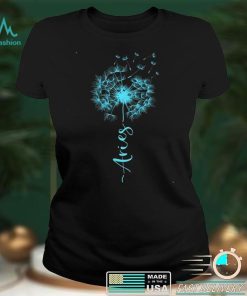 Womens Cute Dandelion Saying Astrology Flower Zodiac Aries Shirt