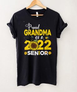 Womens Sunflower Proud Grandma Of A 2022 Senior Graduate V Neck T Shirt