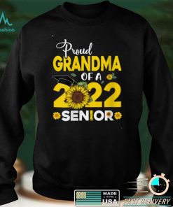 Womens Sunflower Proud Grandma Of A 2022 Senior Graduate V Neck T Shirt