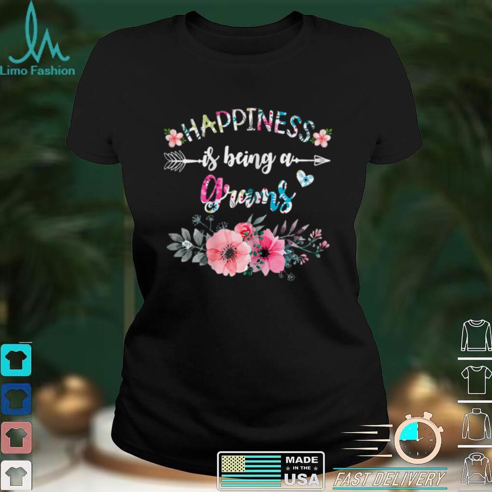Womens Womens Happiness Is Being A Grams Mother's Day T Shirt tee