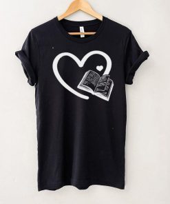 Book hearts bookworm book reading book lover book heart shirt