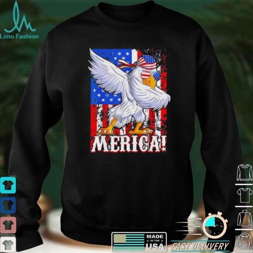 Eagle Dabbing American Mullet Merica Ultra Maga 4th Of July T Shirt