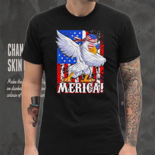 Eagle Dabbing American Mullet Merica Ultra Maga 4th Of July T Shirt