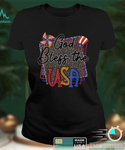 God Bless America USA Flag 4th of July Men Women Patriotic T Shirt