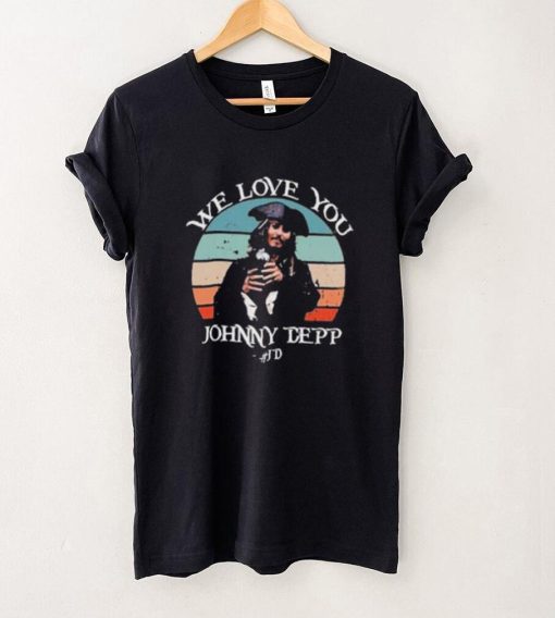 JD We Love You Johnny Depp Retro Vintage T Shirt