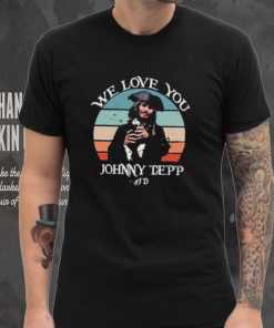 JD We Love You Johnny Depp Retro Vintage T Shirt