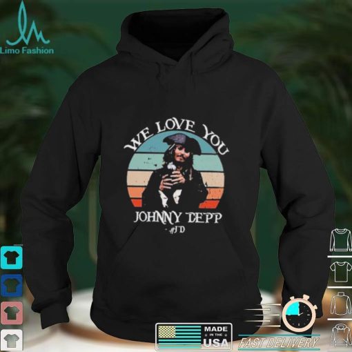 JD We Love You Johnny Depp Retro Vintage T Shirt