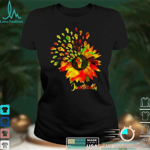 Juneteenth Flower Fist Black History Pride American African T Shirt