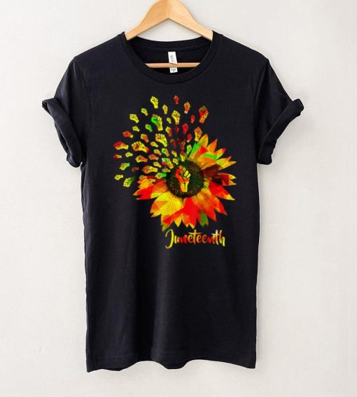 Juneteenth Flower Fist Black History Pride American African T Shirt