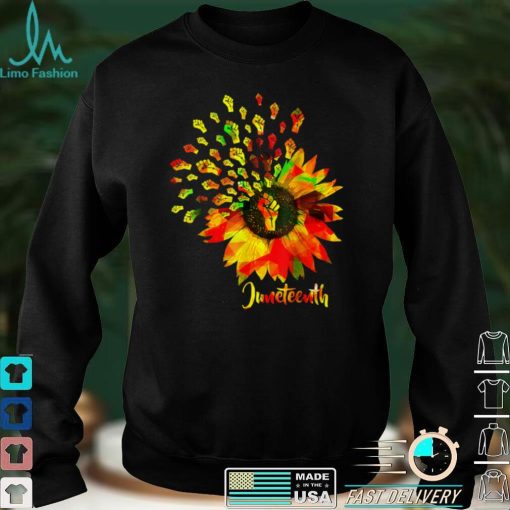 Juneteenth Flower Fist Black History Pride American African T Shirt