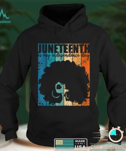 Juneteenth My Independence Day Retro Afro Women Melanin Gift T Shirt