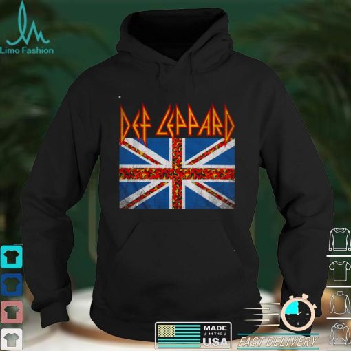 Leopard Print Union Jack Def Leppard T Shirt