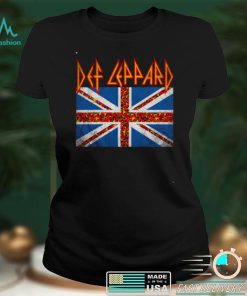 Leopard Print Union Jack Def Leppard T Shirt