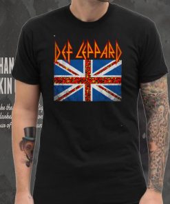 Leopard Print Union Jack Def Leppard T Shirt