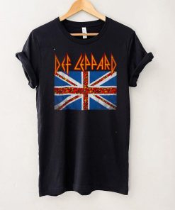 Leopard Print Union Jack Def Leppard T Shirt