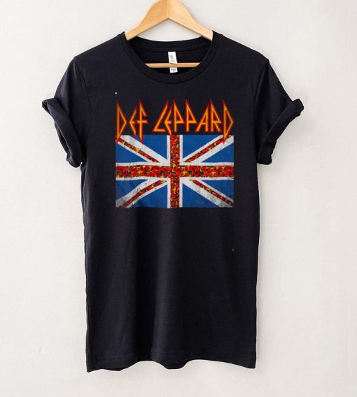 Leopard Print Union Jack Def Leppard T Shirt