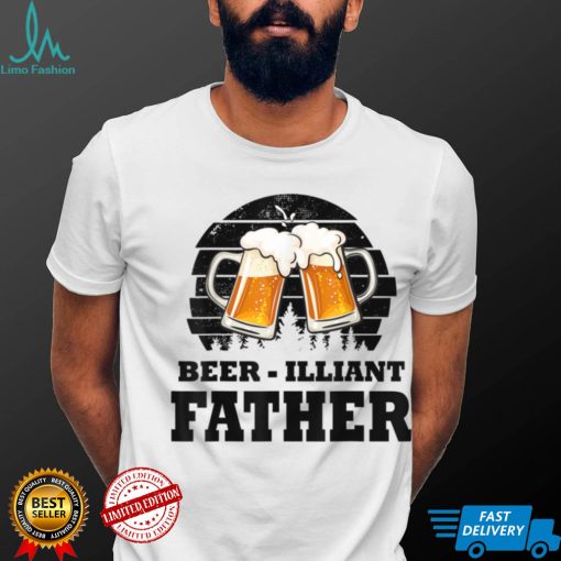 Mens Fathers Day Gift Tee Beer Illiant Father Funny Drink T Shirt